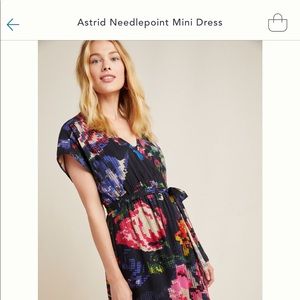 Anthropologie Astrid Needlepoint Mini Dress